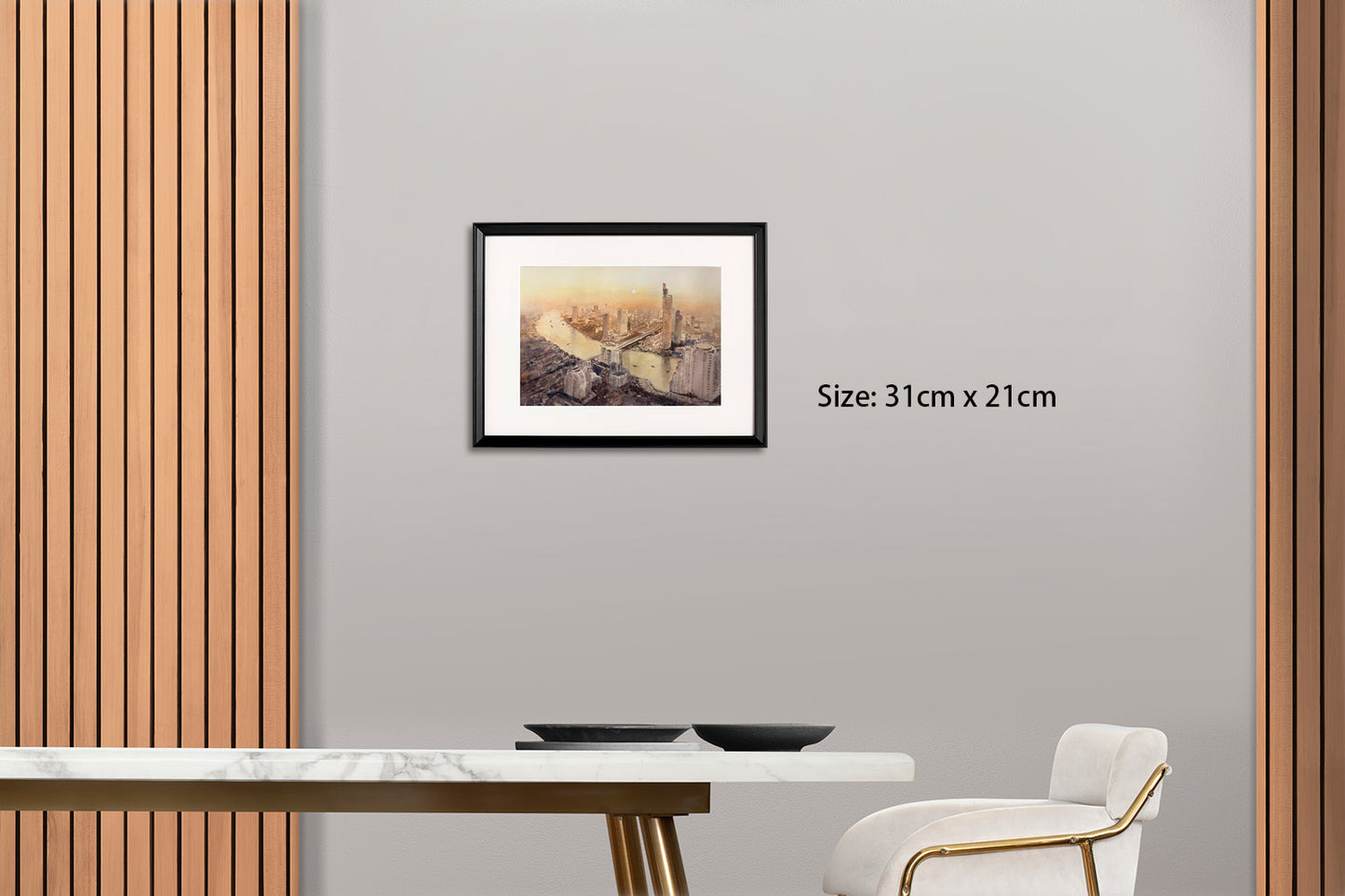 Bangkok's Golden Hour (Watercolor - Original)