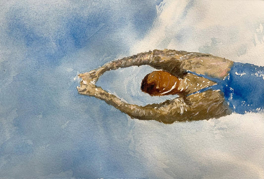 The Target Line (Watercolor - Original)